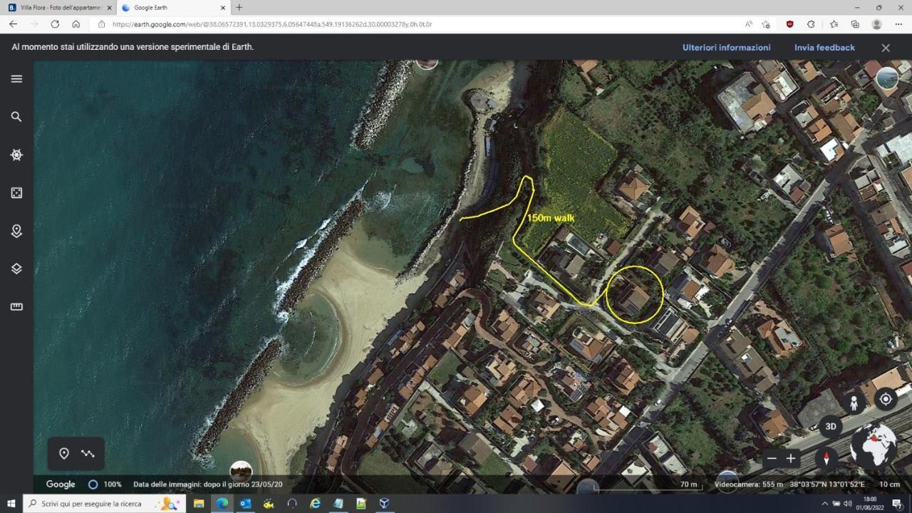 Villa Flora - With Sea View, 2 Minutes Walk To Beach Trappeto  Ngoại thất bức ảnh